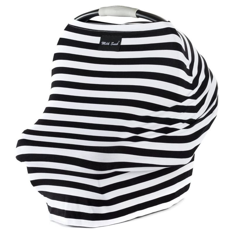 Milk Snob Multifunctional Cover- Black & White Signature Stripe