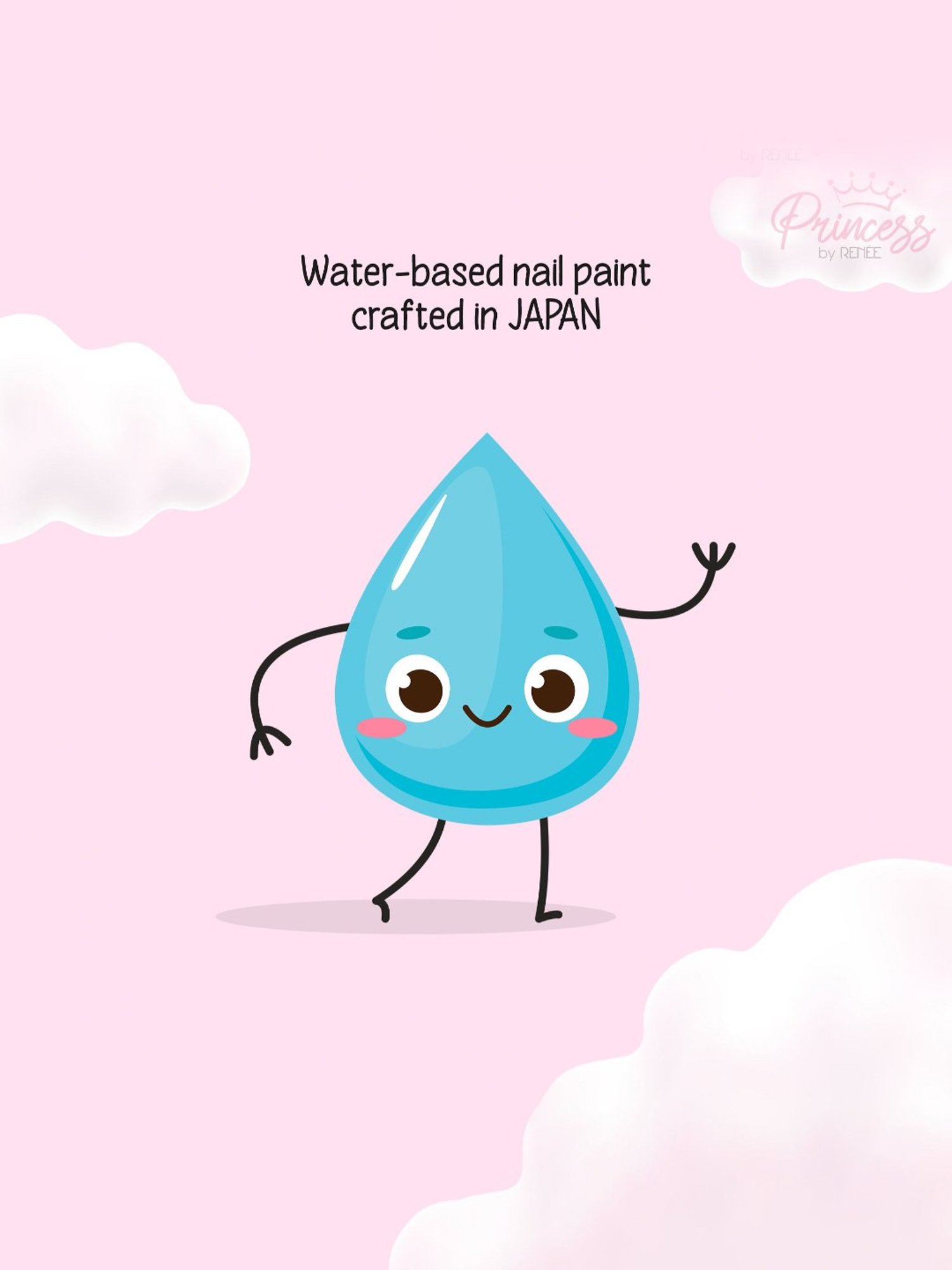 Princess by RENEE Bubbles Nail Paint Blu Maze - 5 ml