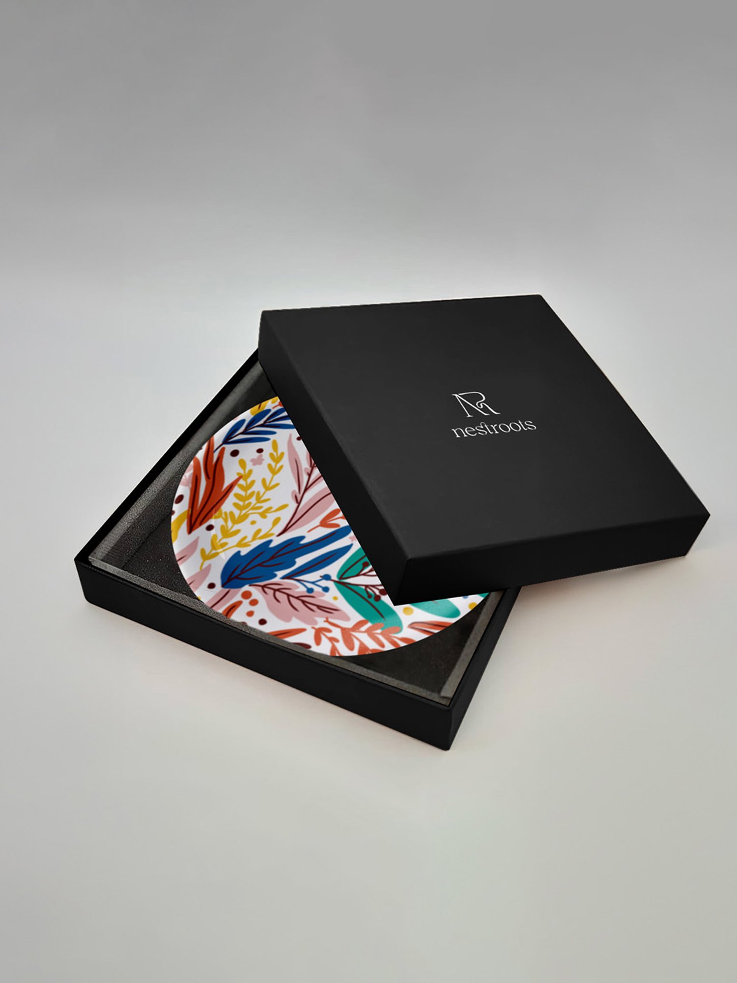 Nestroots Playful Petals Multicolour Porcelain Decorative Wall Plate