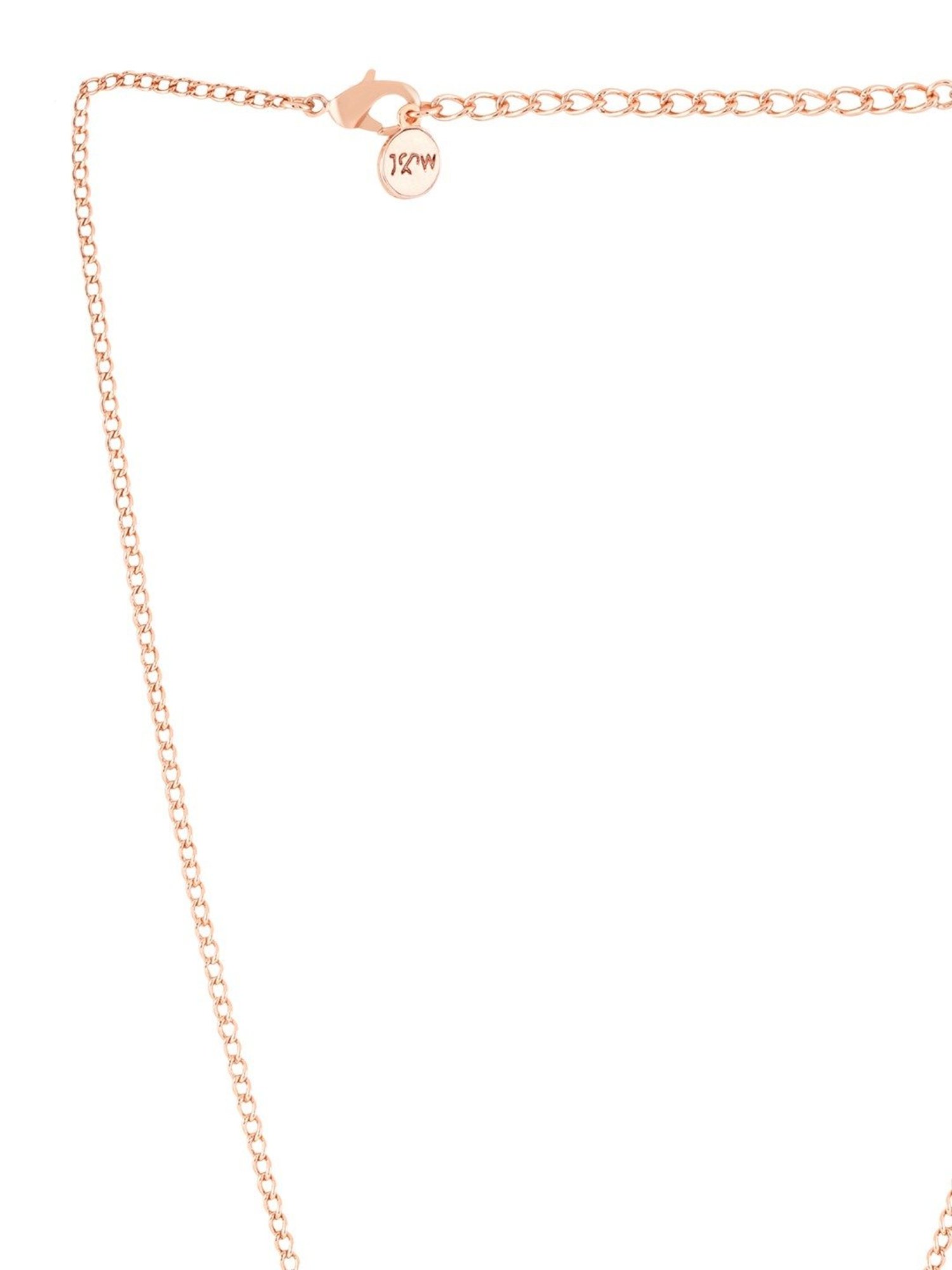 Joker & Witch Rose-Gold Tone Fly High Rose Charm Necklace