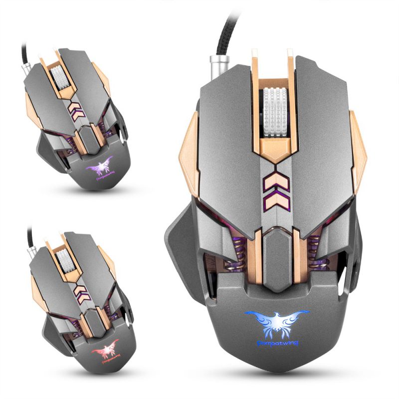 Combaterwing CW30 Wired Gaming Mouse Mice 7 Buttons 3200DPI 1000Hz Return Rate Weight Tuning Optical USB for Gamer Computer