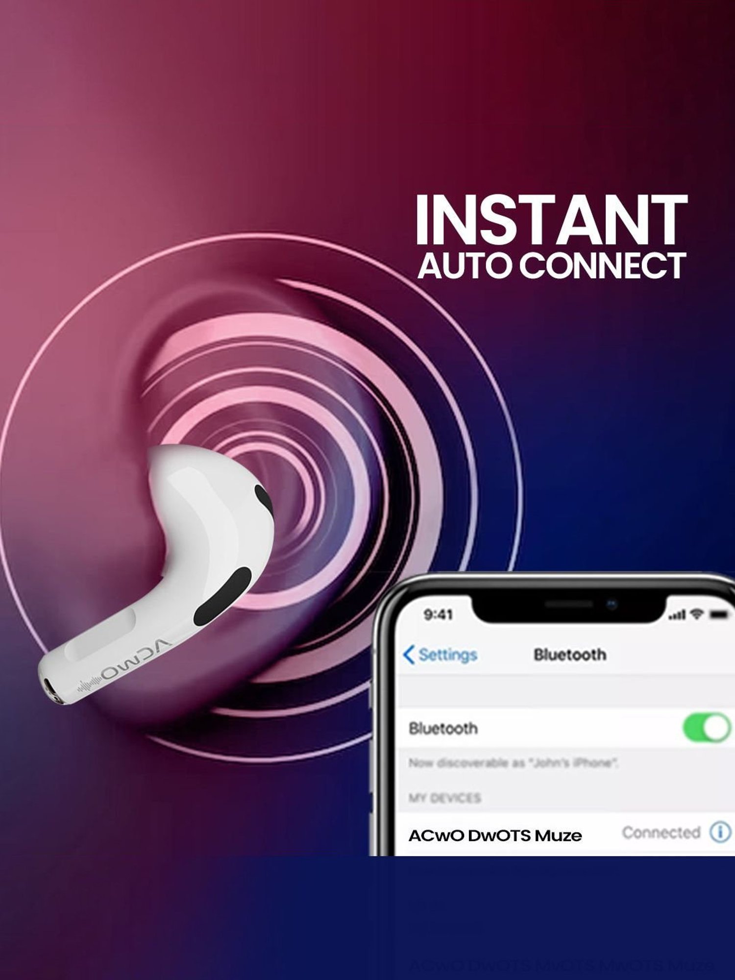 ACwO DwOTS Muze In Ear Bluetooth Earbuds with ANC & 30H Playtime (Butter-Gold, True Wireless)