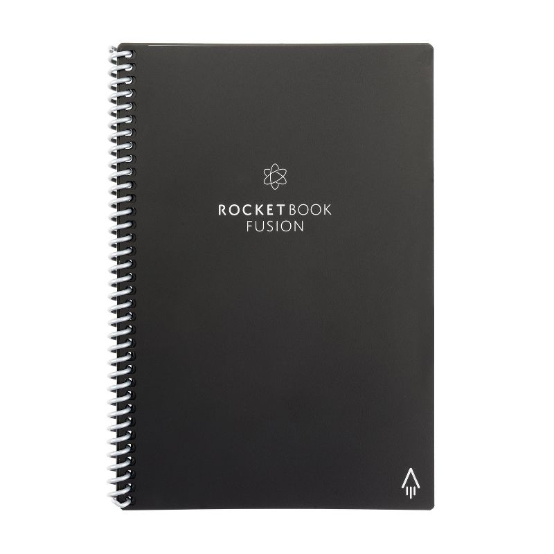 Fusion Smart Reusable Notebook 7 Page Styles 42 Pages 6" x 8.8" Black - Rocketbook