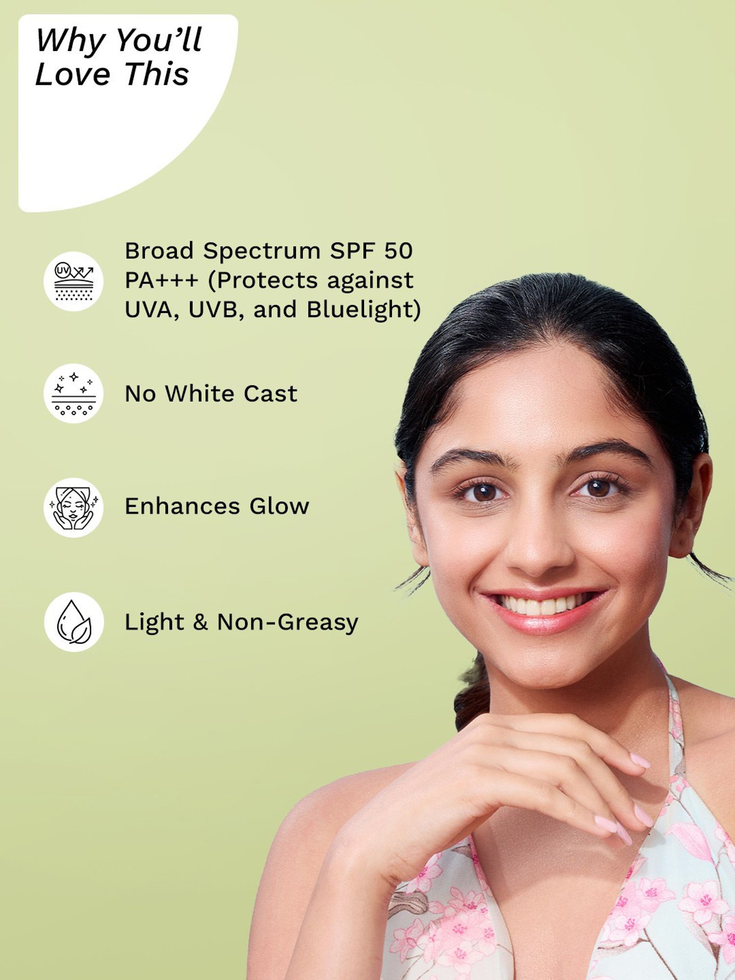 PILGRIM 2% Niacinamide Glow Sunscreen SPF 50 PA+++ - 50 gm