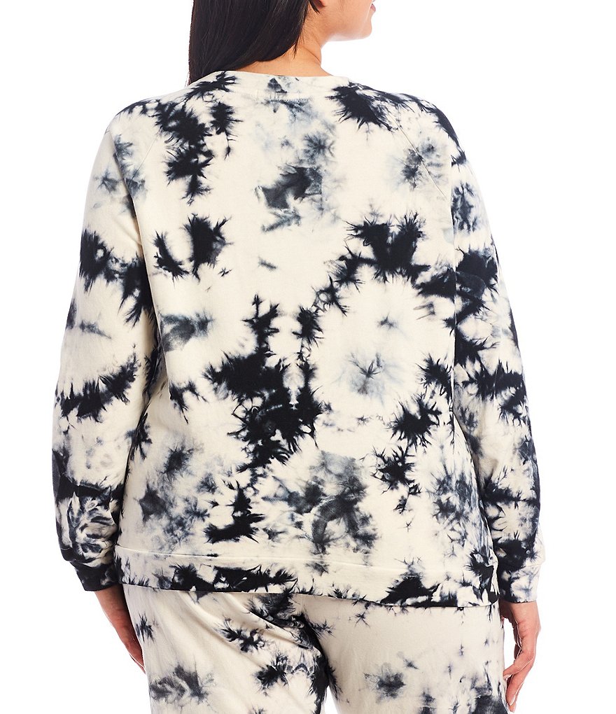 PJ Salvage Plus Tie-Dye Print French Terry Sleep Top