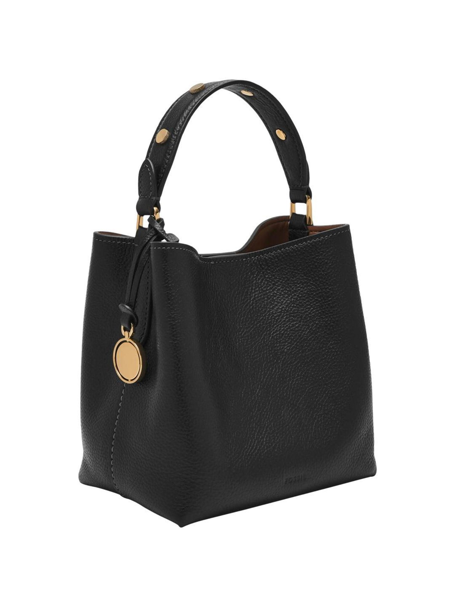 Fossil Black Solid Hobo Handbag