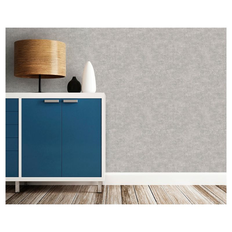 Devine Color Textured Concrete Peel & Stick Wallpaper Gray