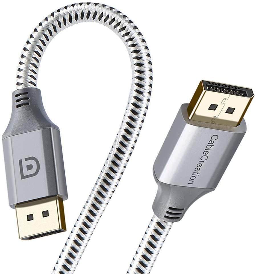 CableCreation 8K DisplayPort Cable 1.4 DisplayPort to DisplayPort Cable 6.6ft (DP to DP Cable) Gold Plated with 8K@60Hz 4K@144Hz 2K@165Hz Video Resolution & HDR Support 2M/ Space Gray