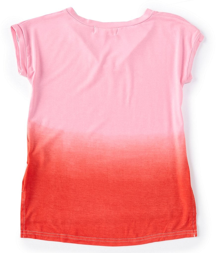 Angie Big Girls 7-14 Short-Sleeve Dip-Dye Tee