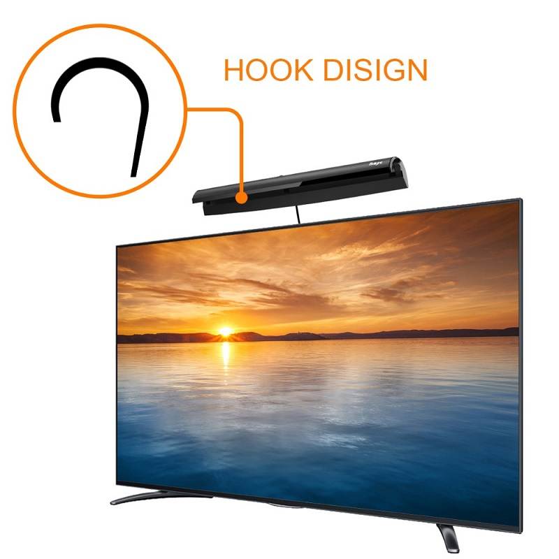 Ochine Indoor Digital HDTV Antenna Amplified TV Antenna Upgrated With 50-80 Miles Range 1080P HD VHF UHF Free Channel Broadcast 10FT Coax Cable