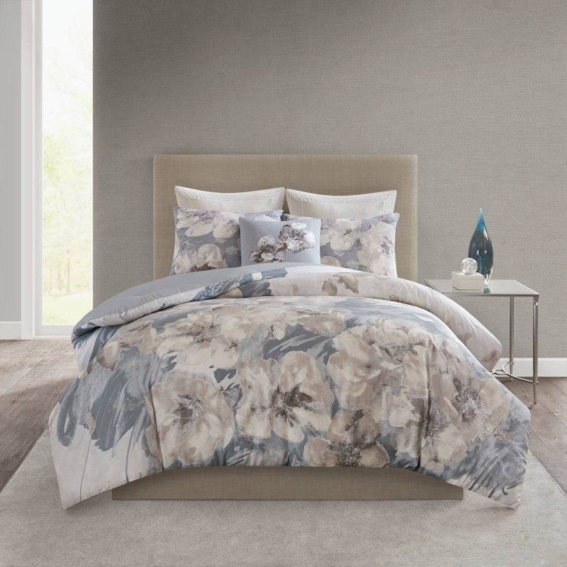 18"x18" Casa Nouveau Square Throw Pillow Gray - N Natori