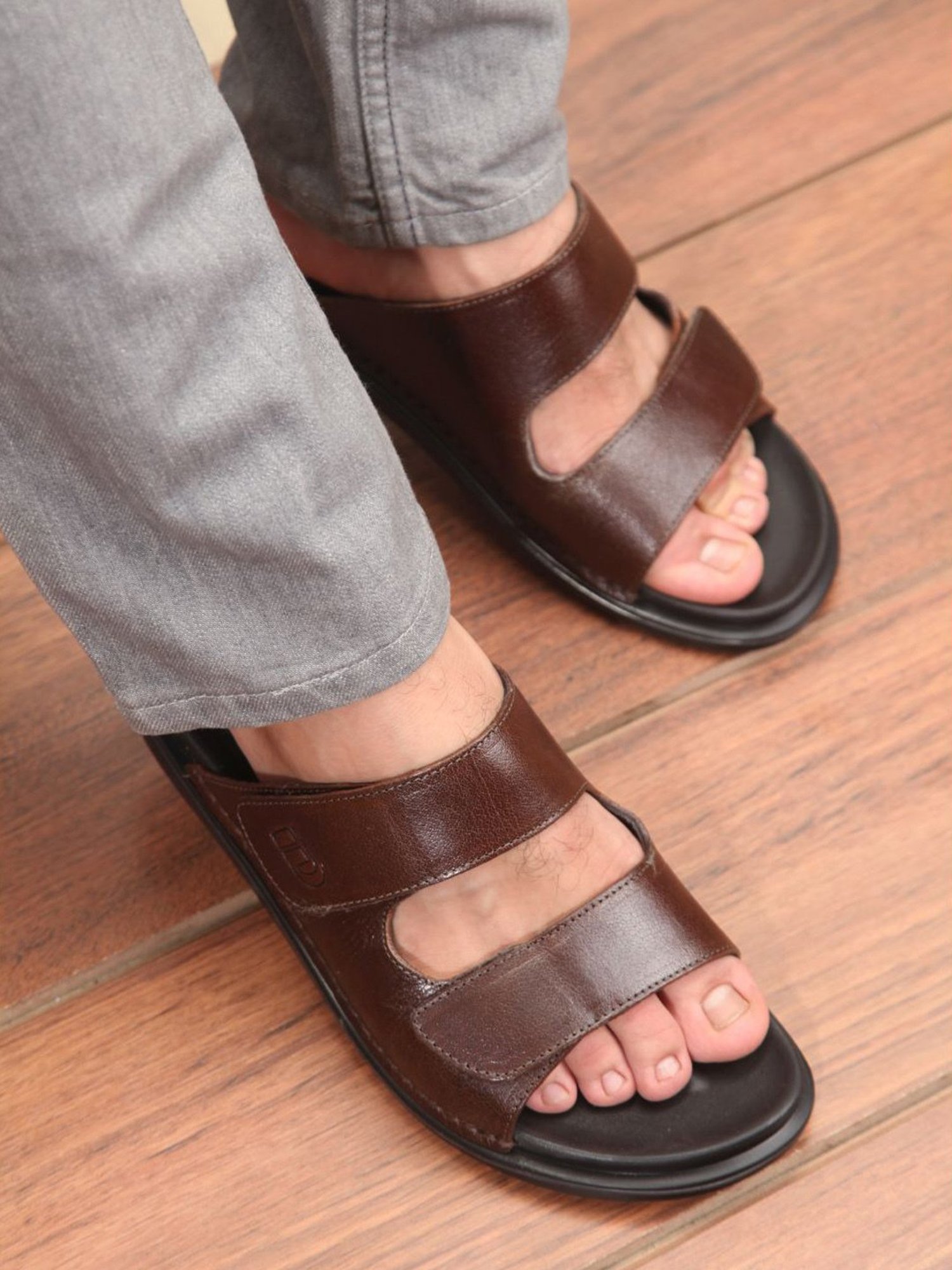 ID Men's Brown Casual Sandals