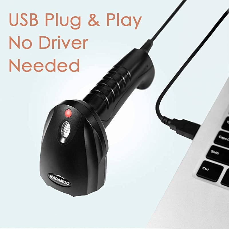 2D Barcode Scanner USB Wired Bar Code Reader Handheld Automatic Image Scanner Datamatrix PDF417 QR Code for Screen Scanning Work with Windows Mac Linux PC POS