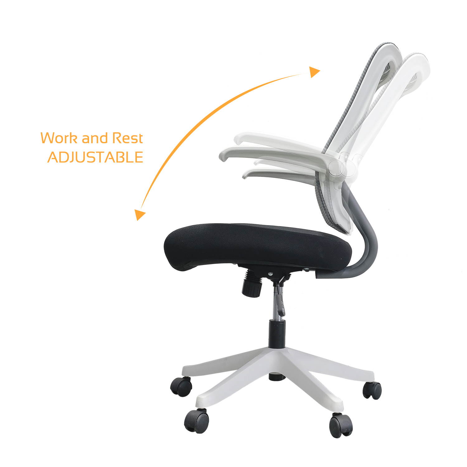 Ergonomic office chair mesh computer chair with seat height adjustment