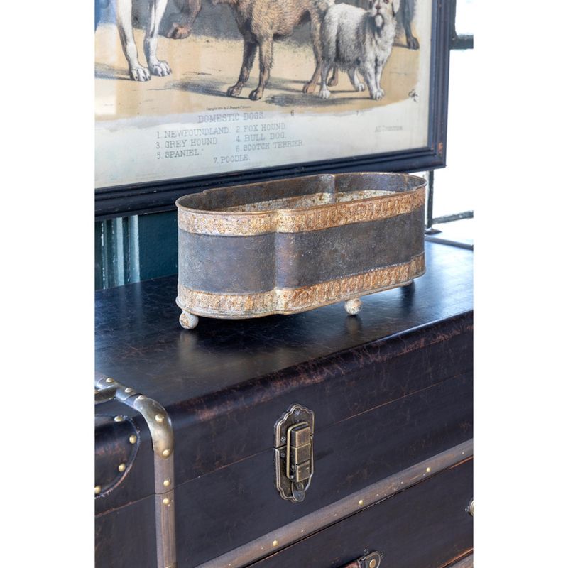 Set of 2 Metal Planters White - CosmoLiving by Cosmopolitan