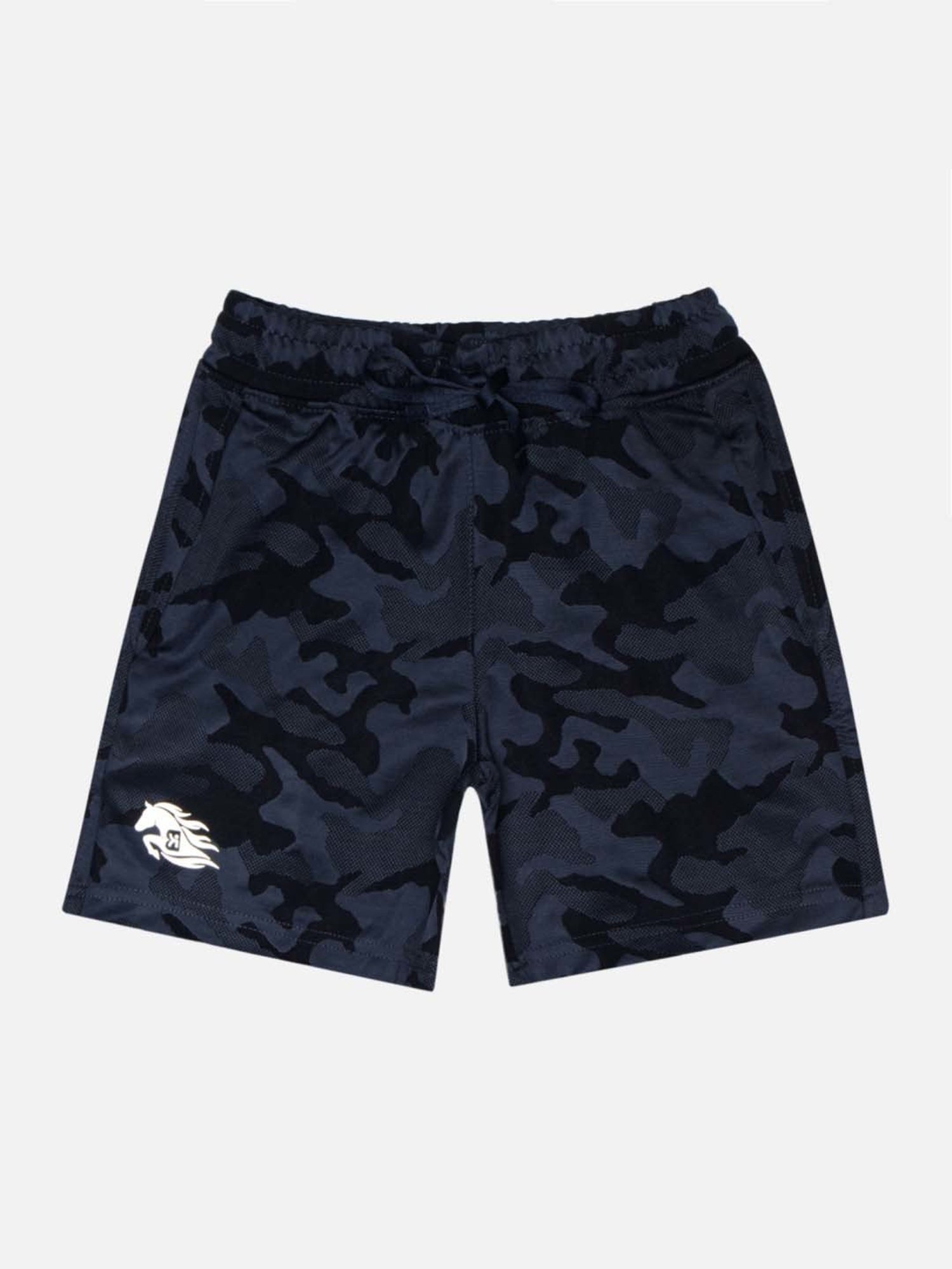 Bodycare Kids Navy Cotton Printed Shorts
