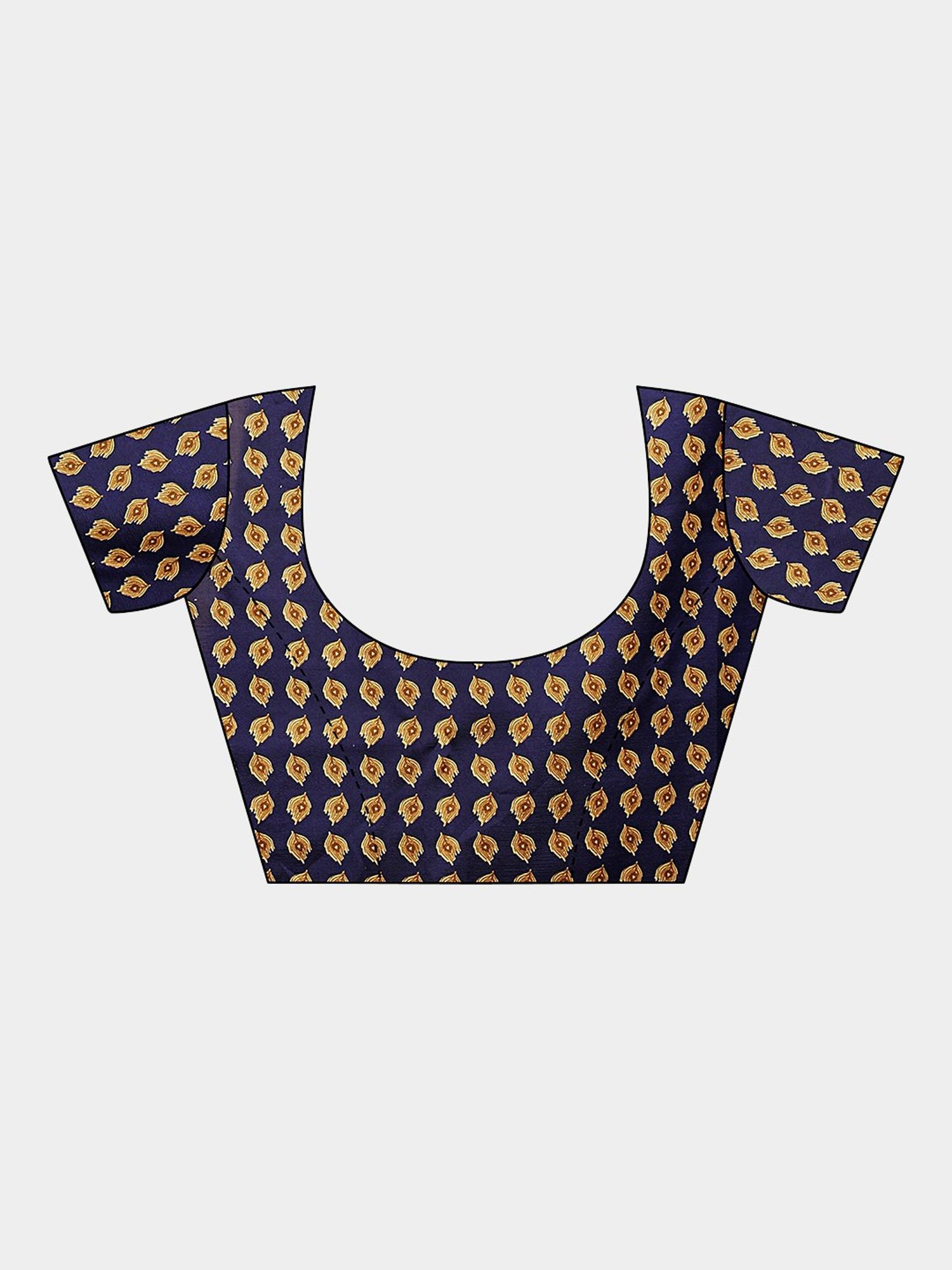 KSUT Beige & Purple Check Saree With Blouse