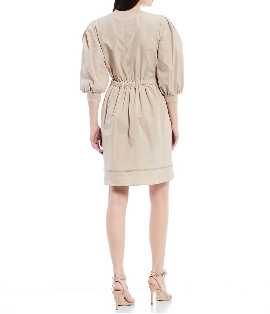 LDT Anna 3/4 Sleeve Drawstring Puff Dress