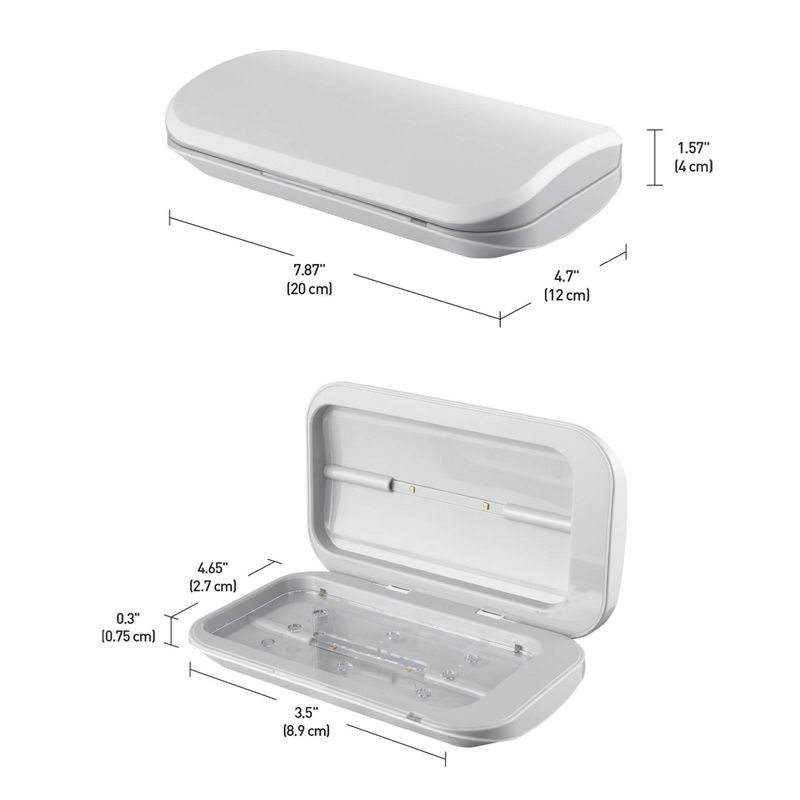 UVC Light Disinfecting Box Indicator Light Micro USB Cable Included - White