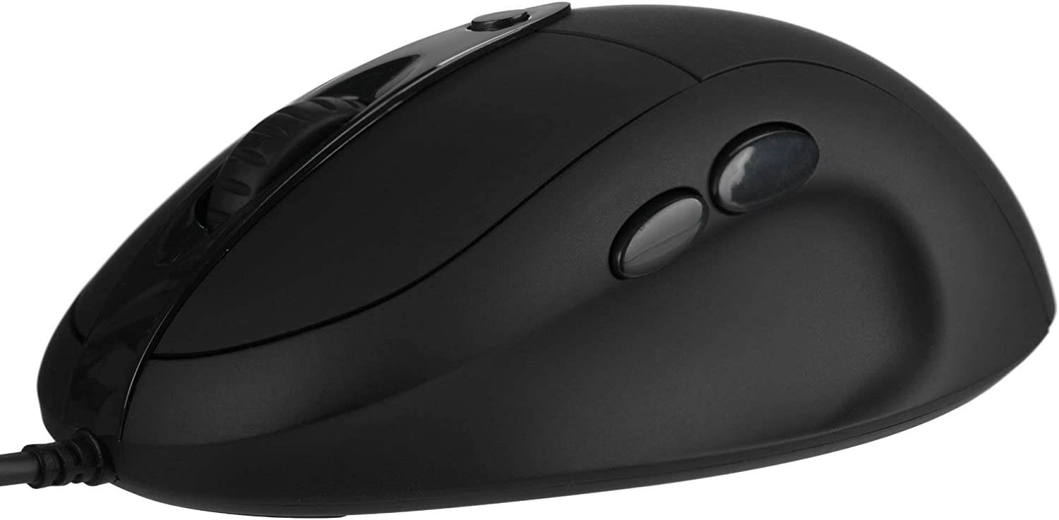 Nixeus Revel FIT Ergonomic Gaming Mouse PMW 3360, Rubberized Black - PC, Mac