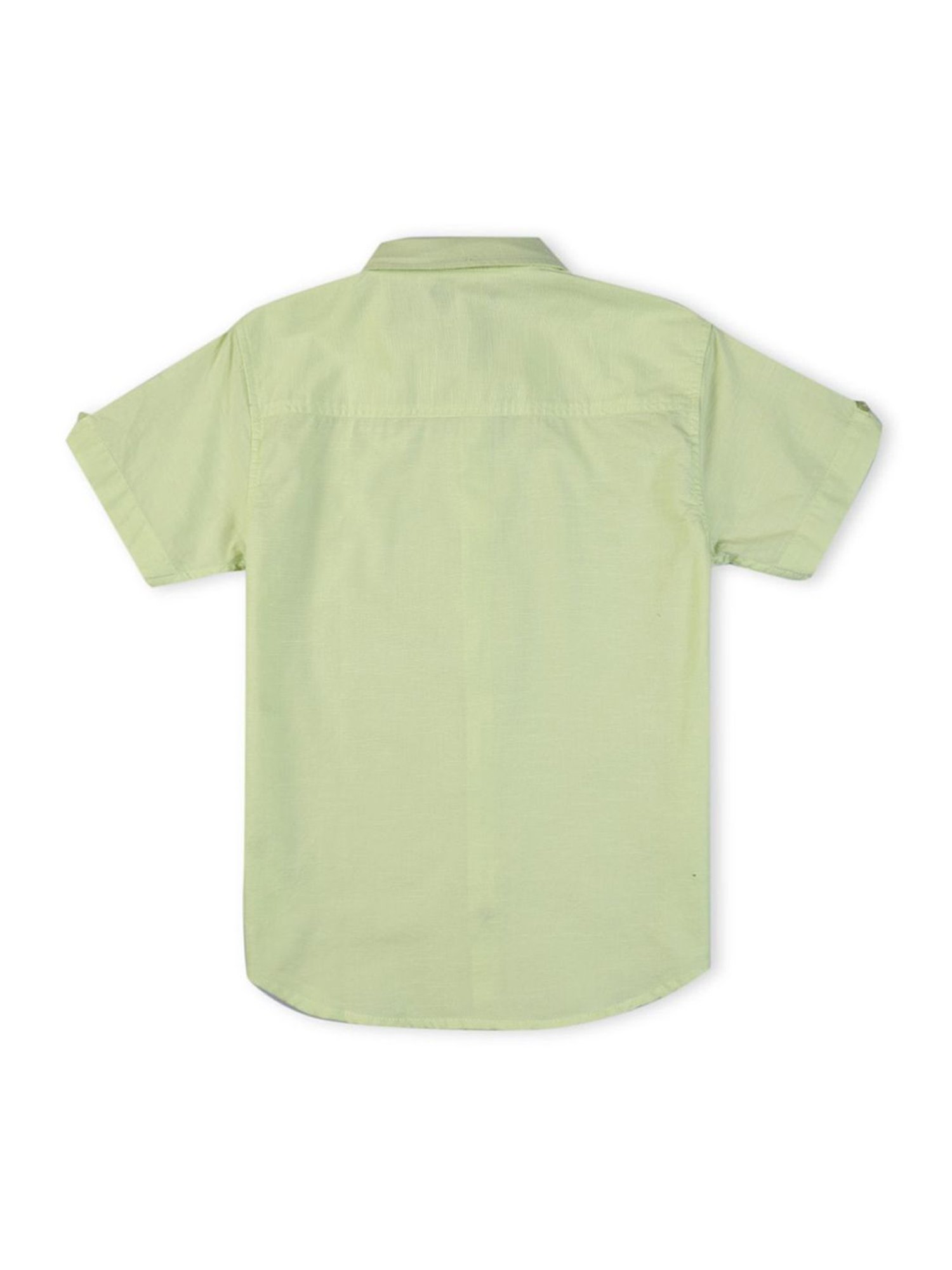 Gini & Jony Kids Green Cotton Regular Fit Shirt