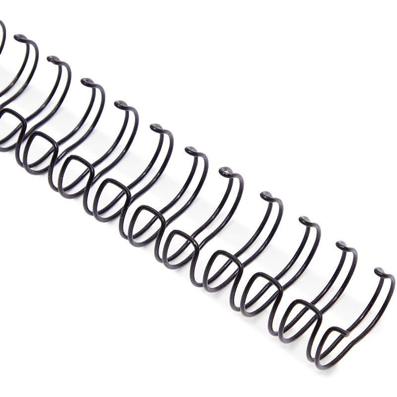 Stockroom Plus 100 Pcs Loop Wire Binding Spines, 1/2 inch, 100 Sheet Capacity, Black