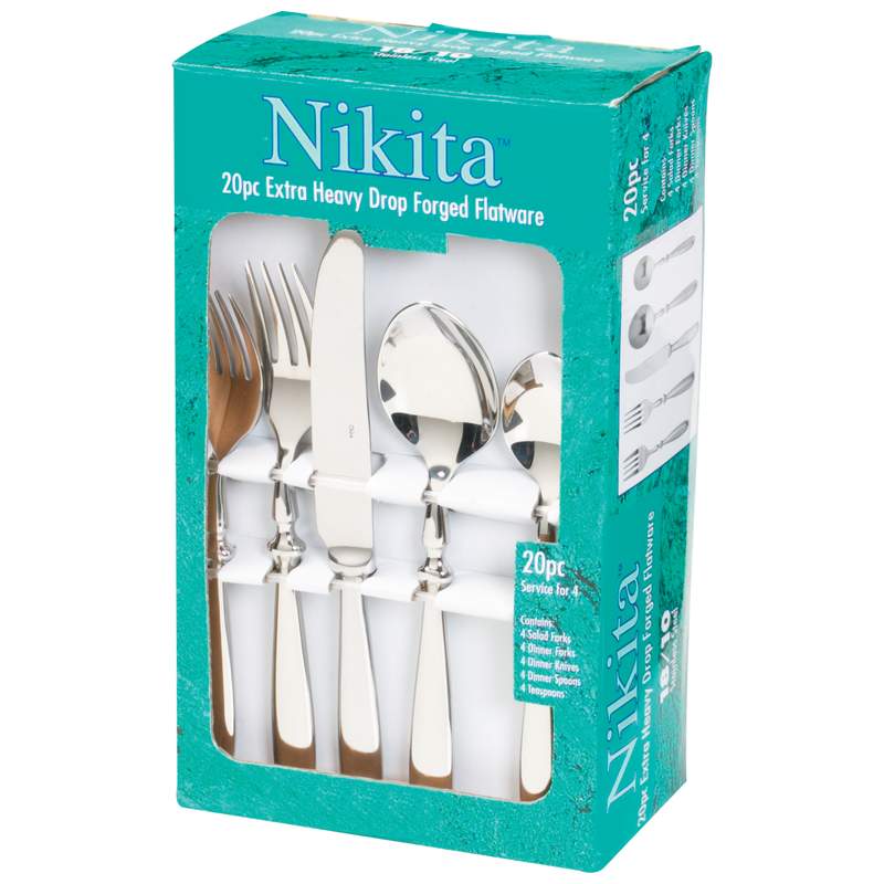 Nikita "Bistro" 20pc Forged 18/8 Stainless Steel Flatware Set