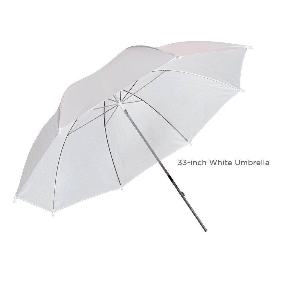 33" White Photography Light Studio Reflector Translucent Soft Diffuser Umbrella