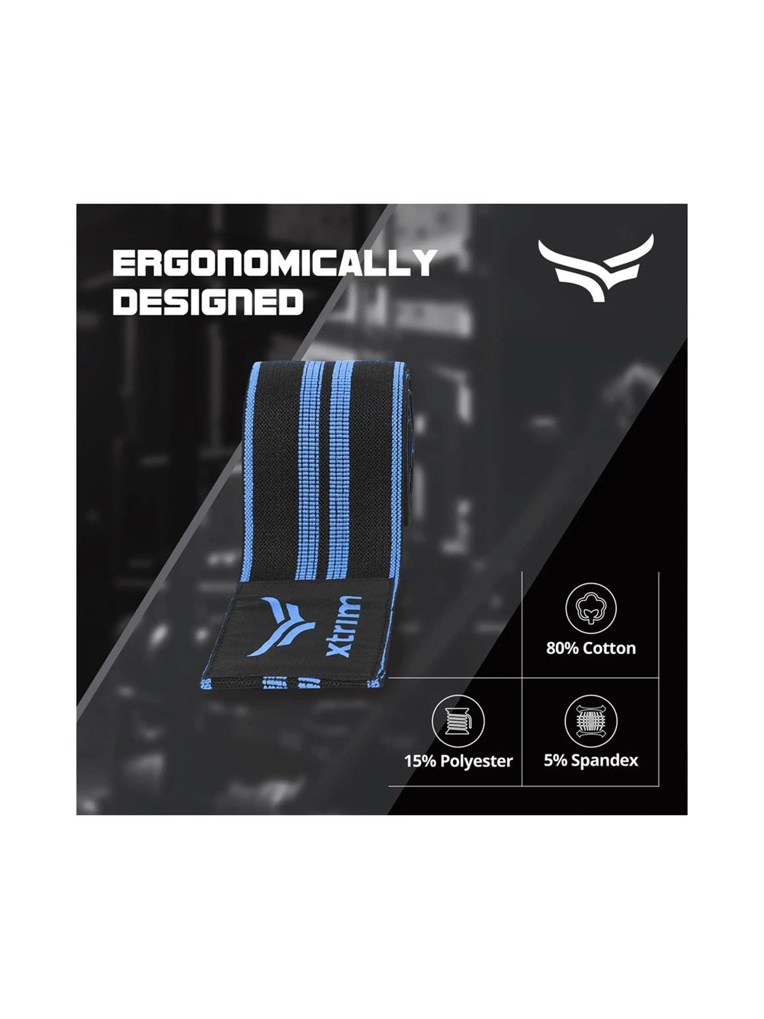 Xtrim Set of 2 Knee Wrap (Blue)