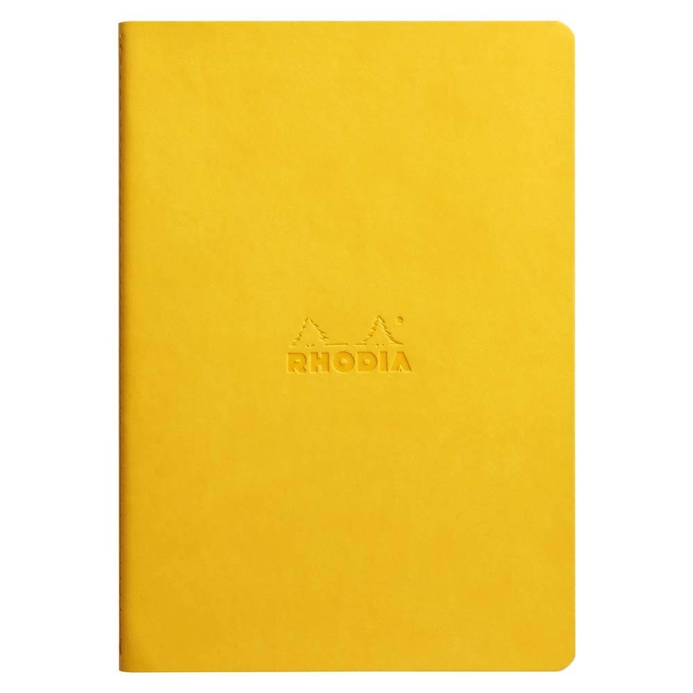 Rhodia Rhodiarama Sewn Spine Notebook - Dot Grid 32 Sheets - 6 x 8 1/4 - Yellow