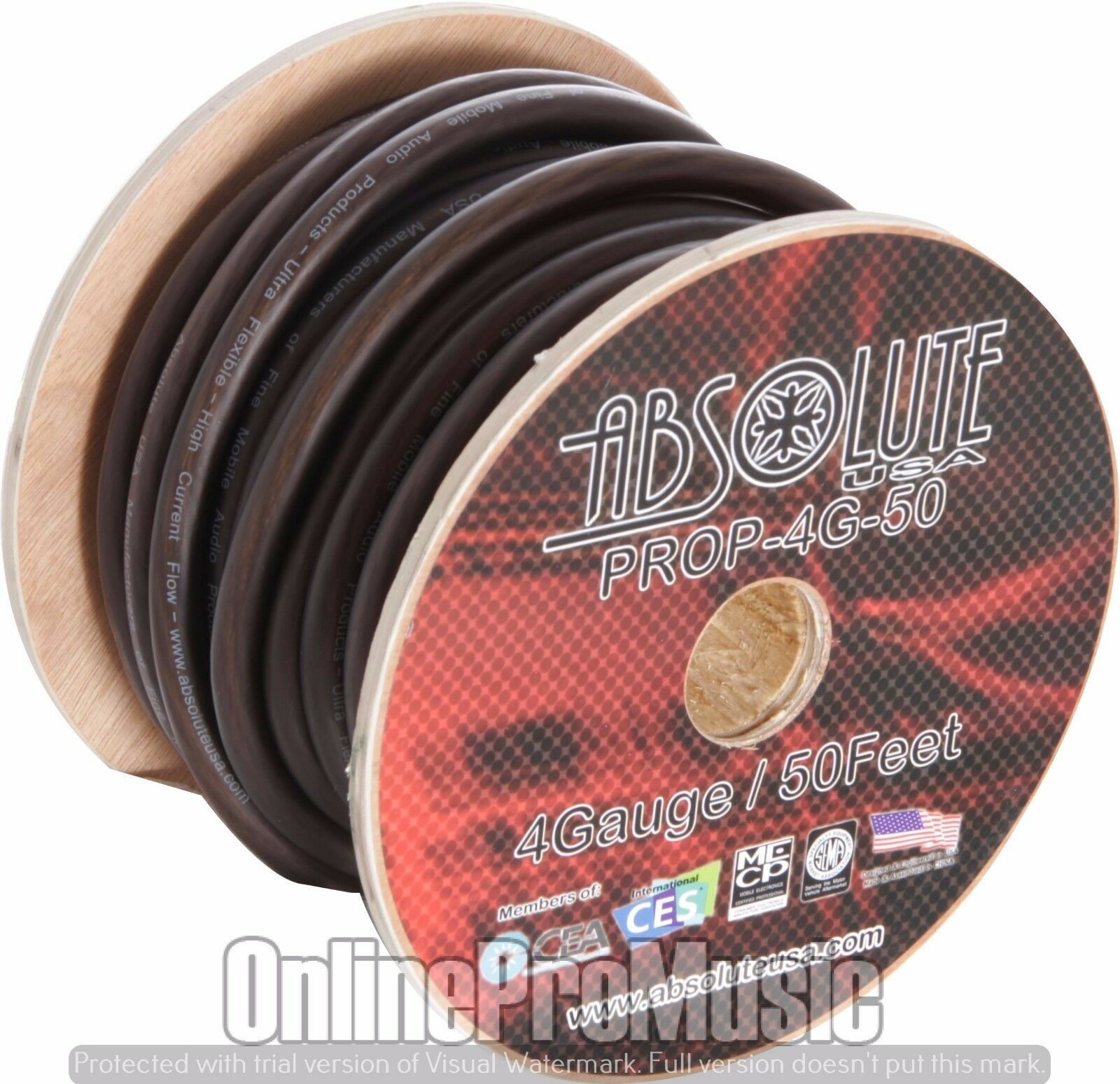 PRO 4 GAUGE 20' POWER CABLE RED