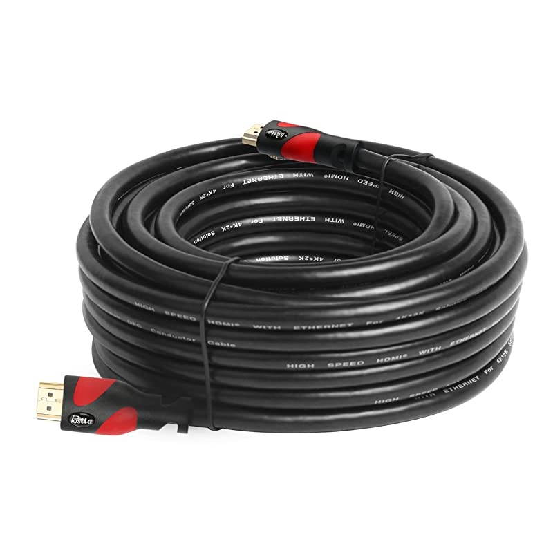 HDMI Cable40 Feet Red Ultra HDMI 20V Support 4K 2160P1080P3DAudio Return and Ethernet 1 Pack