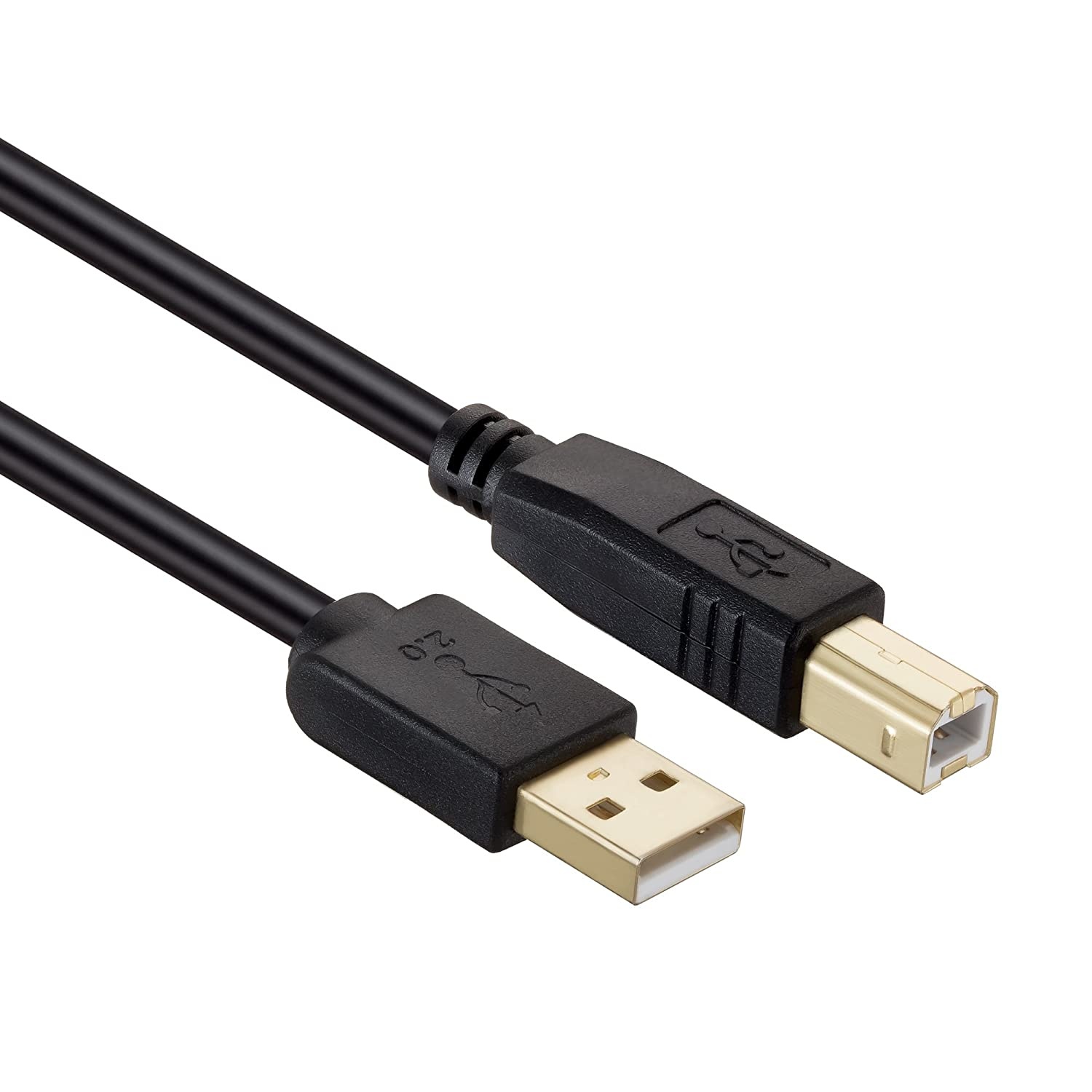 Printer Cable 20 ft, NC XQIN USB 2.0 Printer Cable Cord Type A-Male to B-Male Cable for Printer/Scanner-Gold-Plated