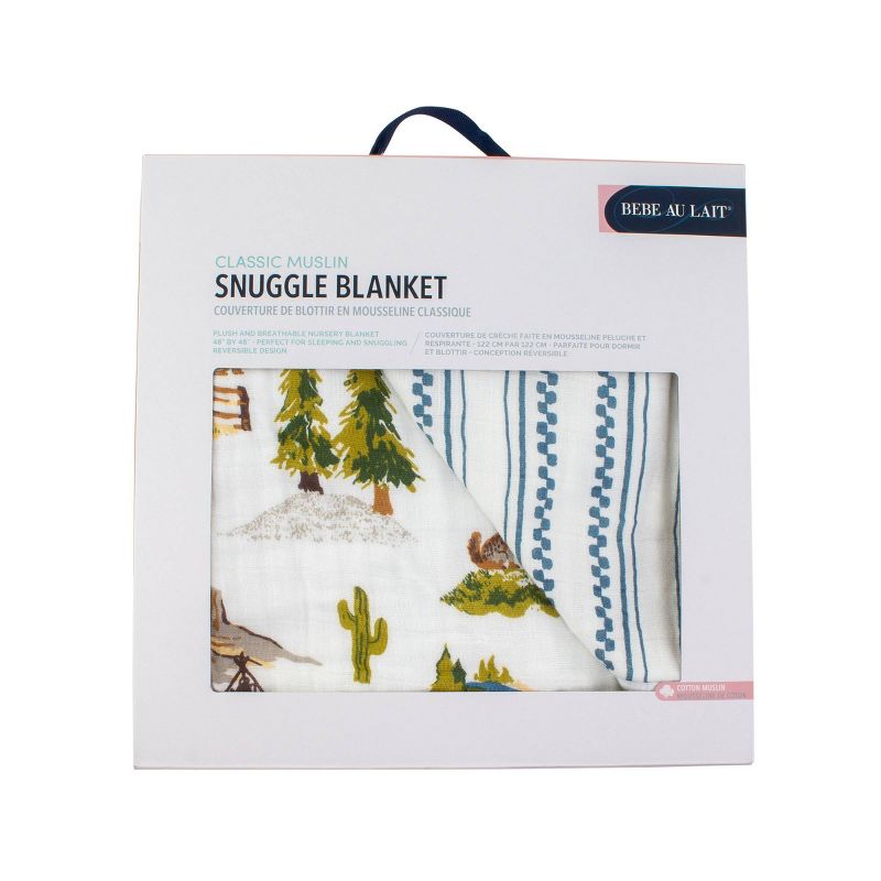 Bebe au Lait Muslin Snuggle Blanket Wyoming - Western Stripe