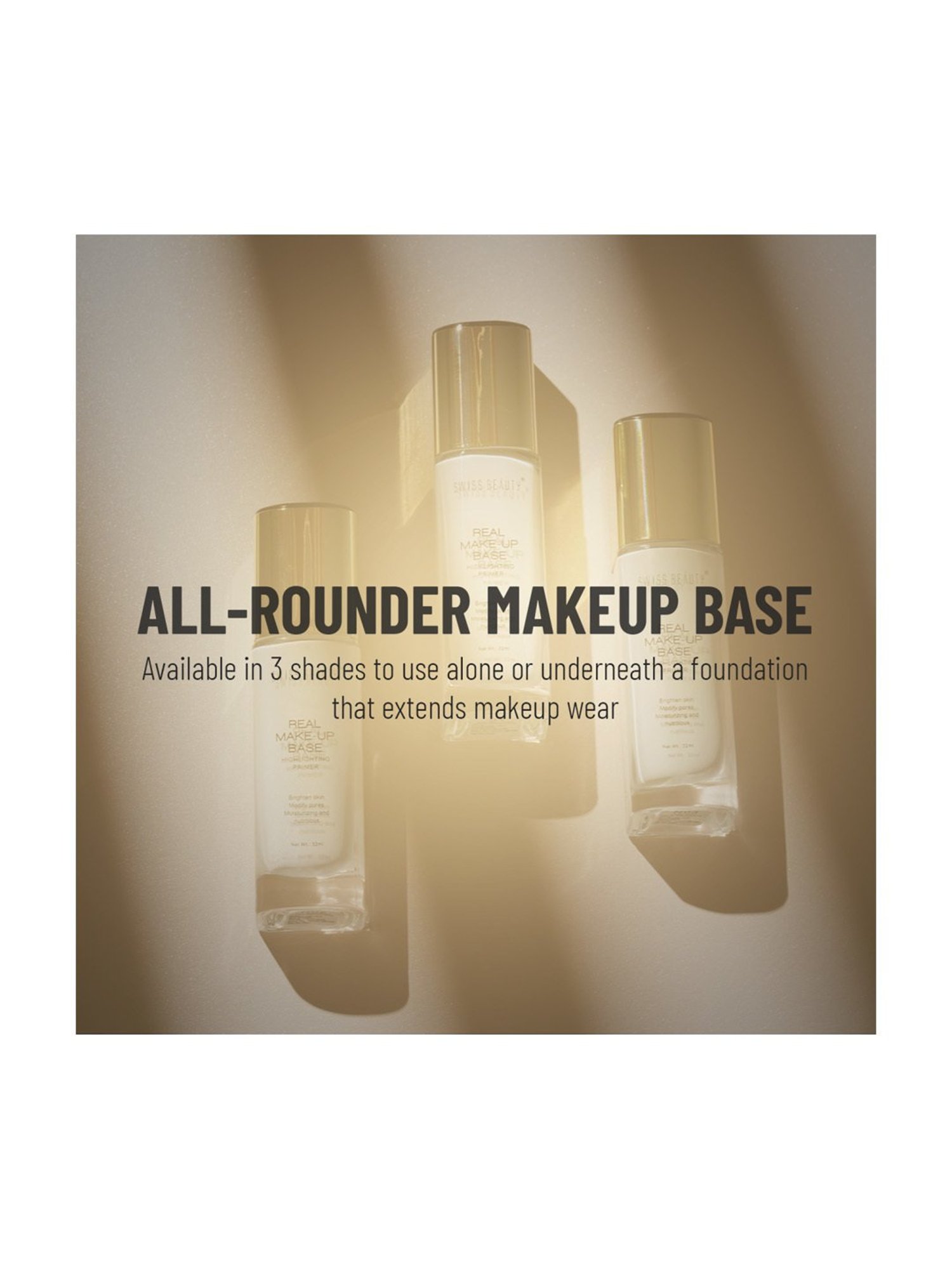 SWISS BEAUTY Real Make-Up Base Highlighting Primer Pink Tint - 32 ml