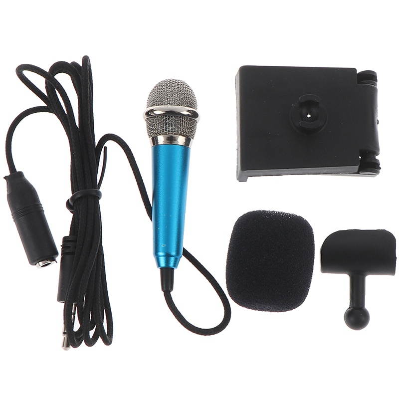 4PCS Portable 3.5mm Stereo Studio Mic KTV Karaoke Mini Microphone For Cell Phone PC