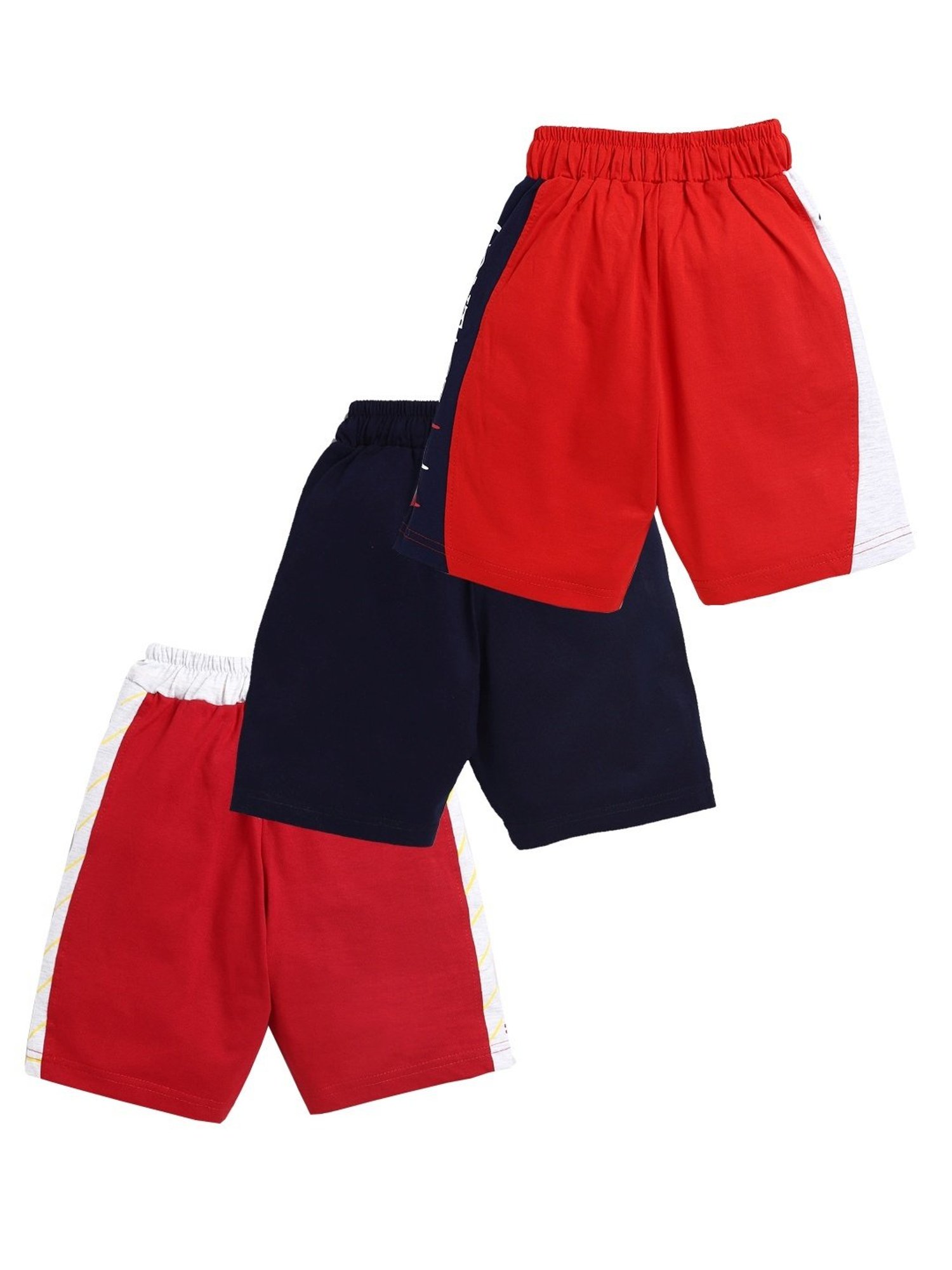 Todd N Teen Kids Red & Navy Cotton Printed Bermunda