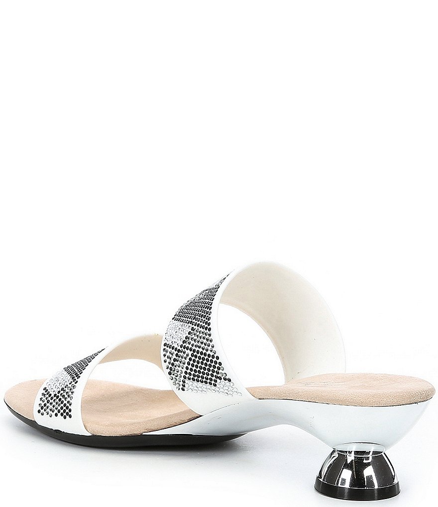 Onex Zenna Stretch Rhinestone Pave Sculptural Heel Dress Slides