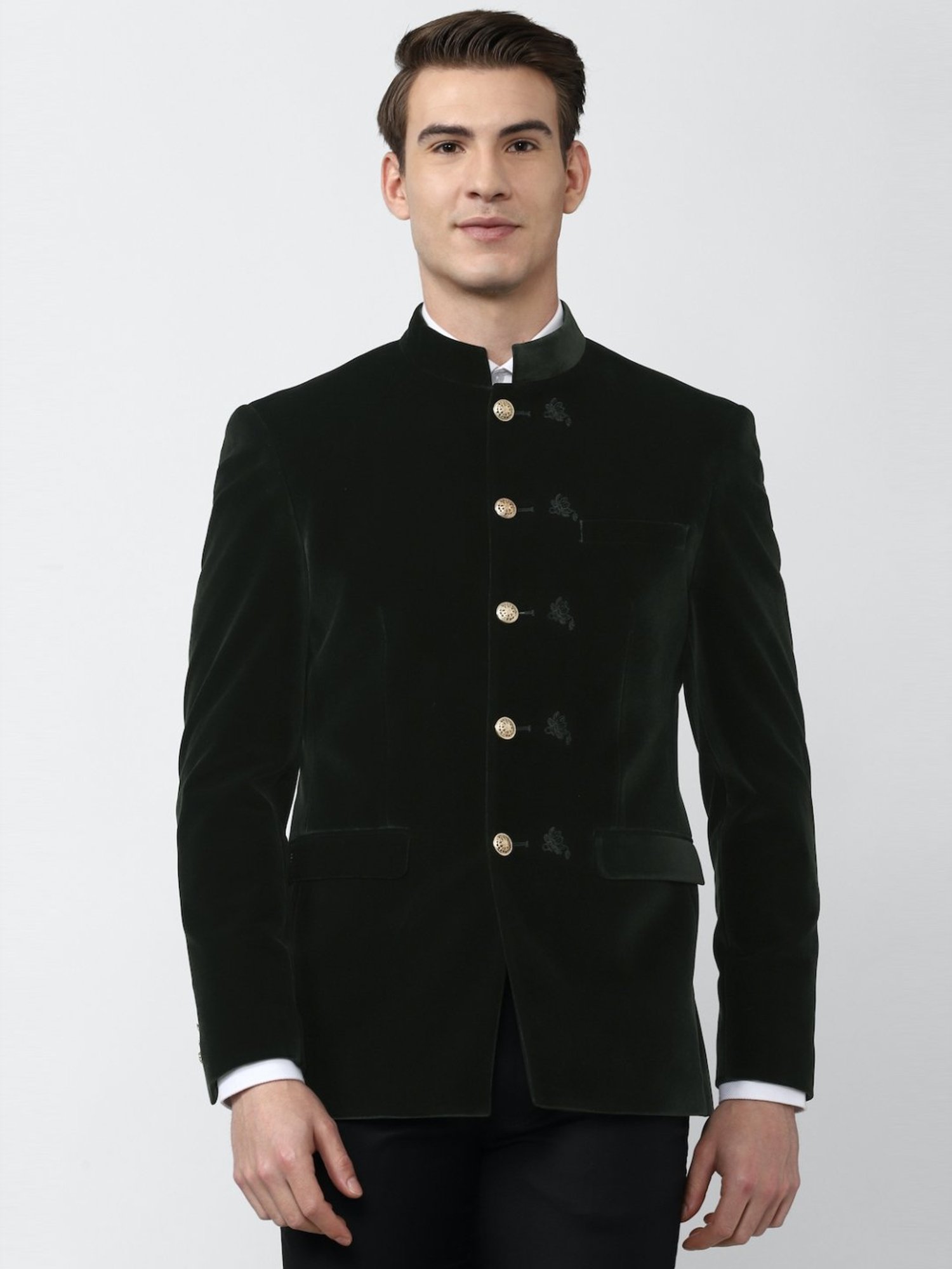 Hangup Cream Regular Fit Ethnic Blazer