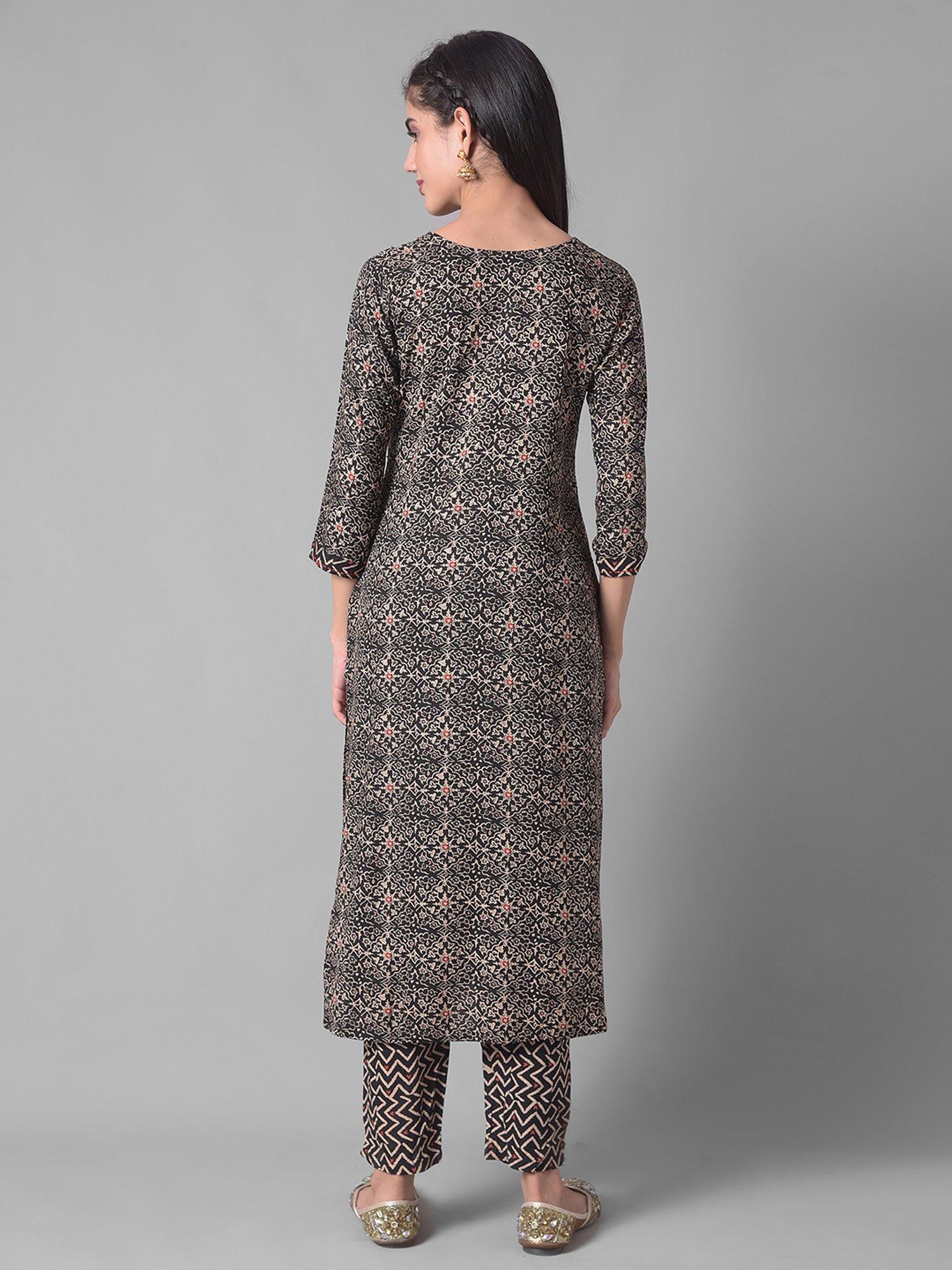 Dollar Missy Black Embellished Kurta With Pants