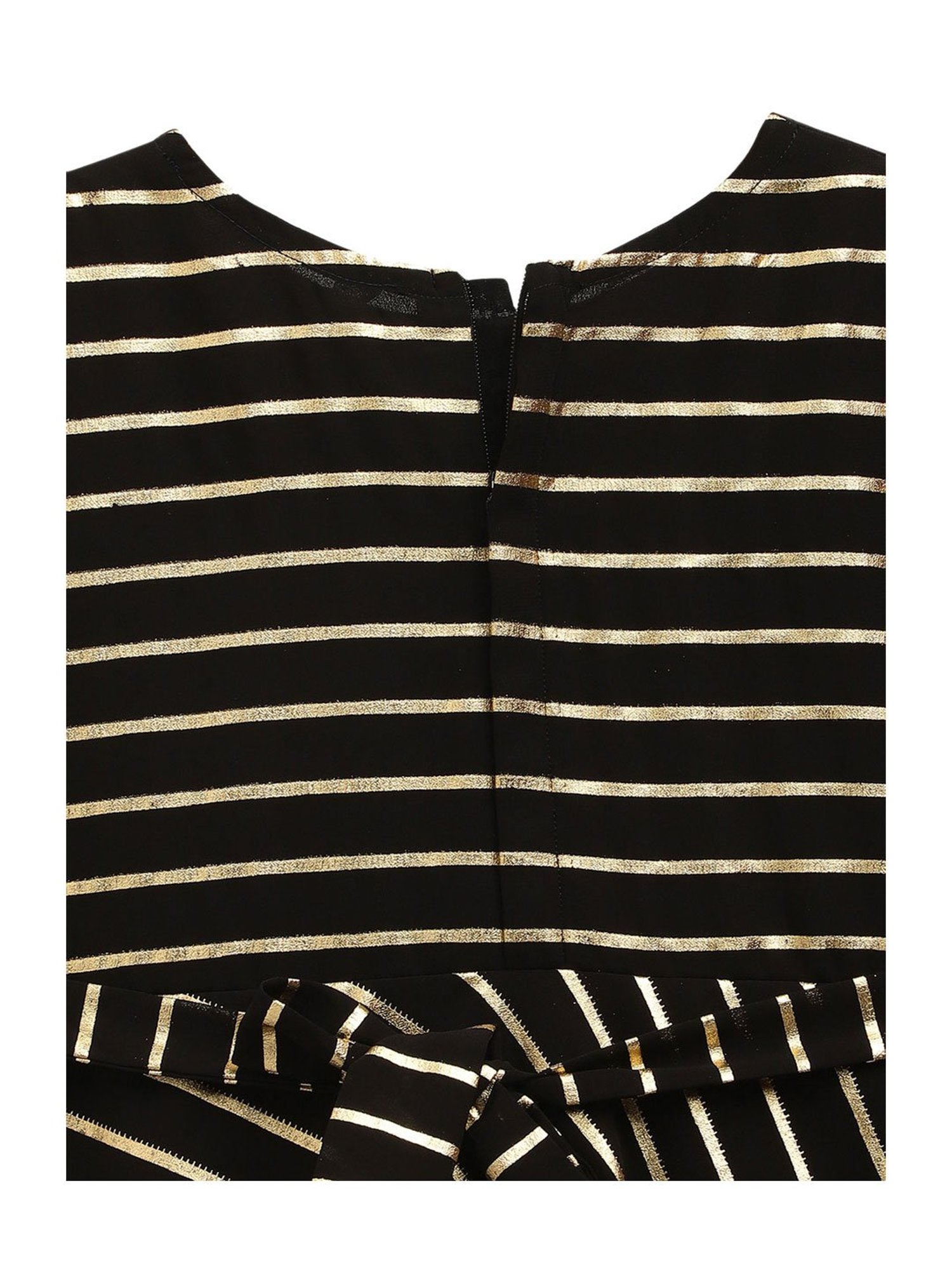 Ahalyaa Kids Black Striped Kurta