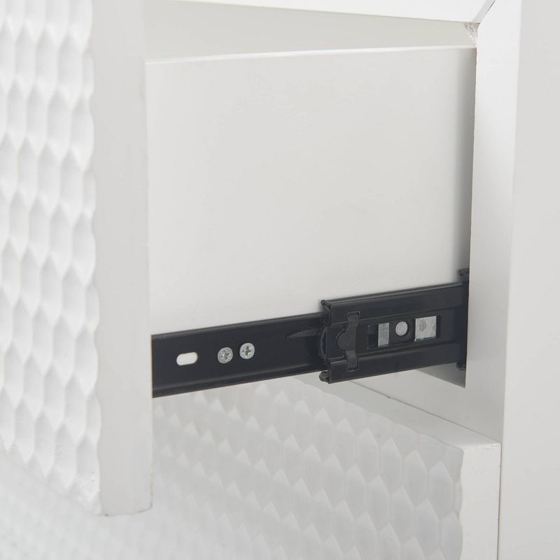 Jolie 3 Drawer Standard Dresser White - Adore Decor