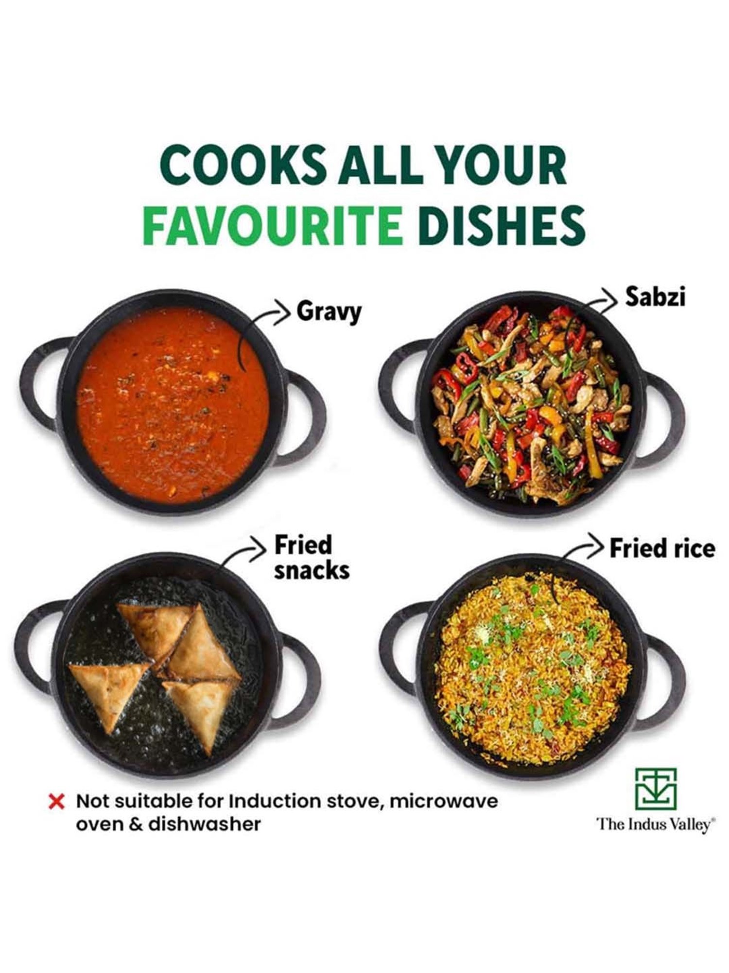 ALLO Silver Stainless Steel Induction Friendly Triply Kadhai (3 L)