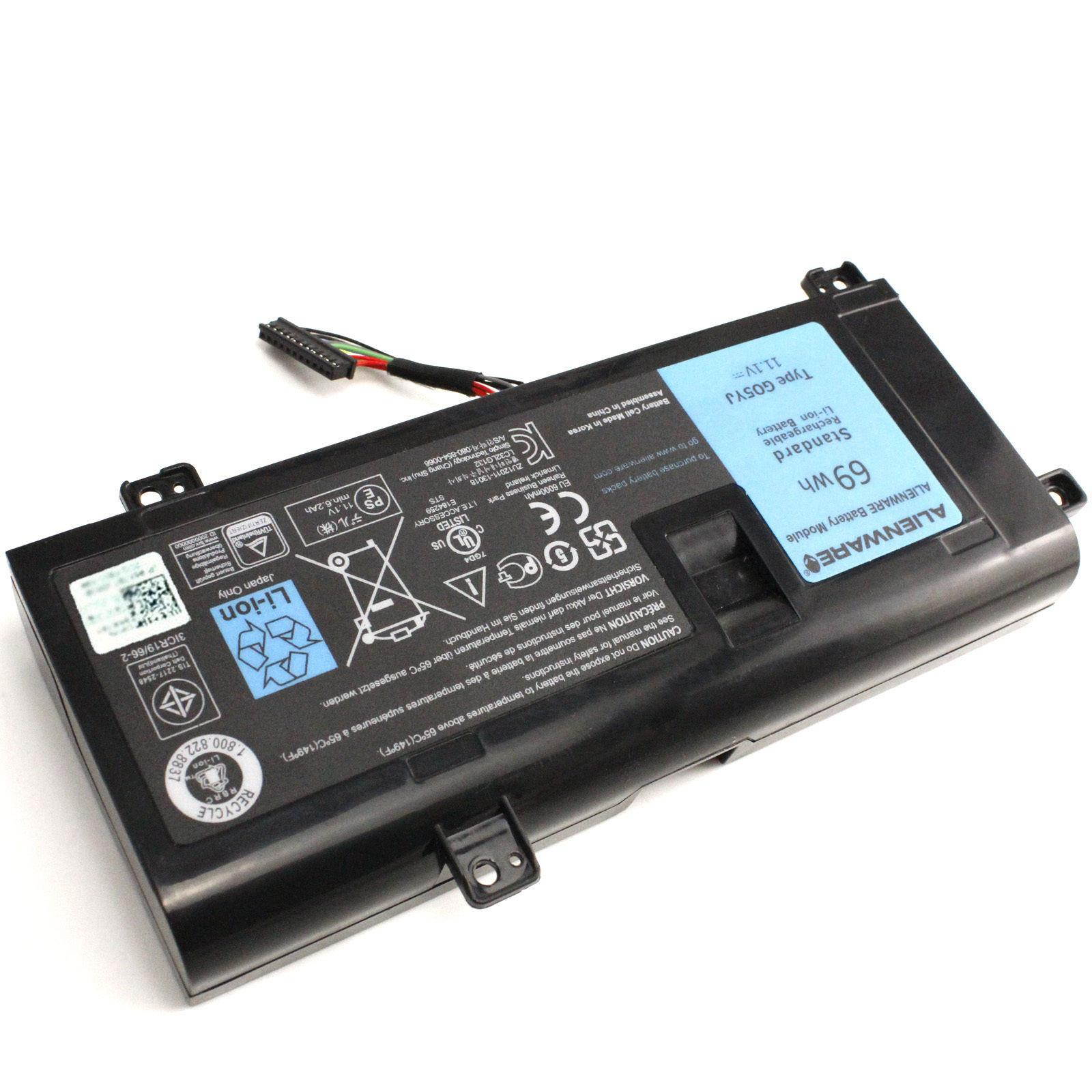 Genuine Laptop Battery 69Wh G05YJ Battery DELL Alienware 14 A14 M14X R3 R4 ALW14D Y3PN0 8X70T