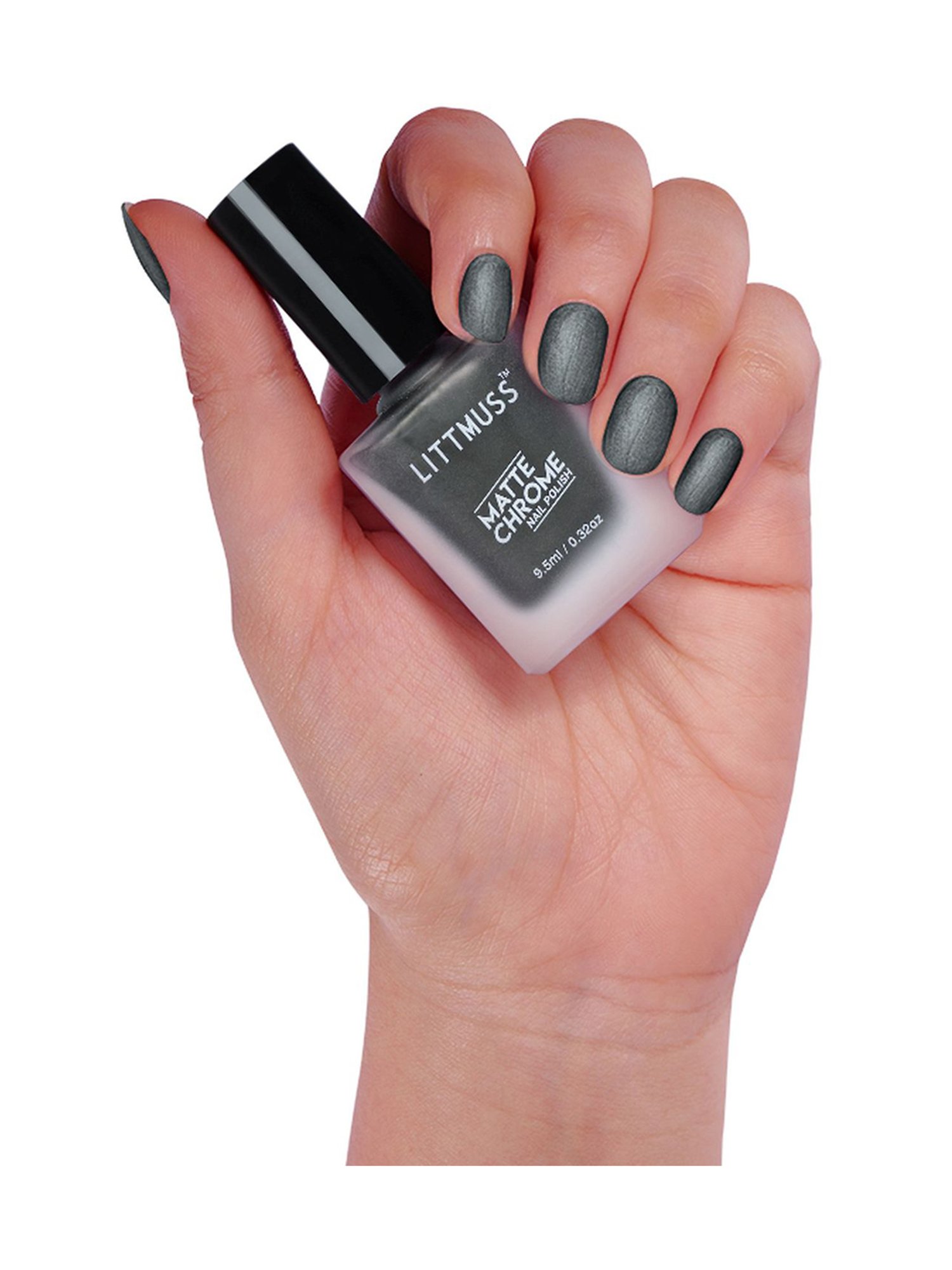 Littmuss Matte Chrome Nail Polish Coconut Ash Ice cream 012 - 9.5 ml