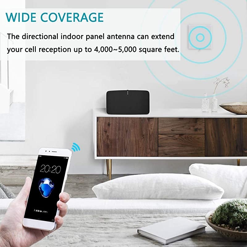 Cell Phone Signal Booster Repeater for Verizon AT&T T-Mobile Sprint All Carriers - Boosts 3G Voice and 4G LTE Data for Home and Office - Large Coverage & Omnidirectional Outdoor Antenna