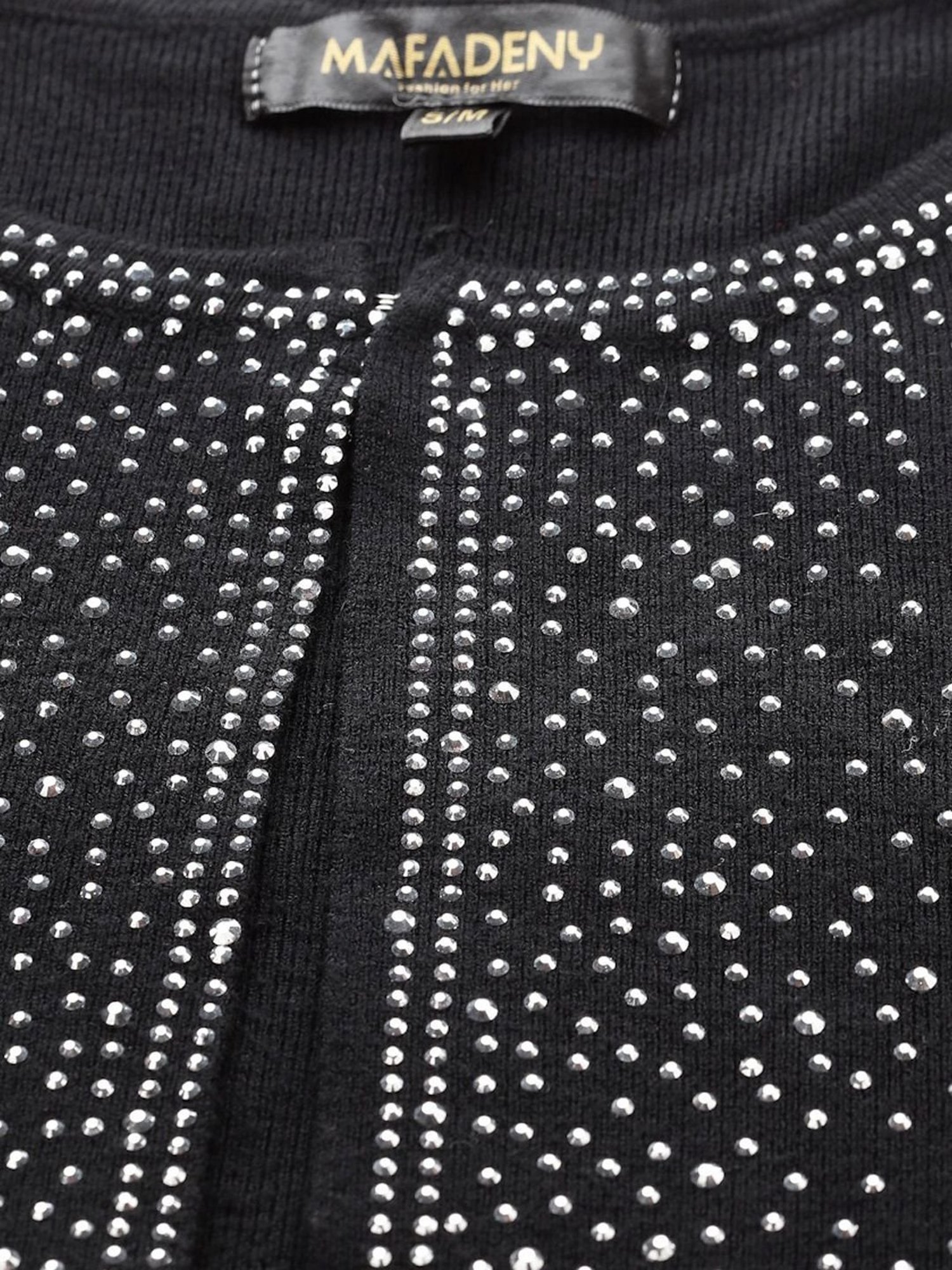 Mafadeny Black Embellished Shrug