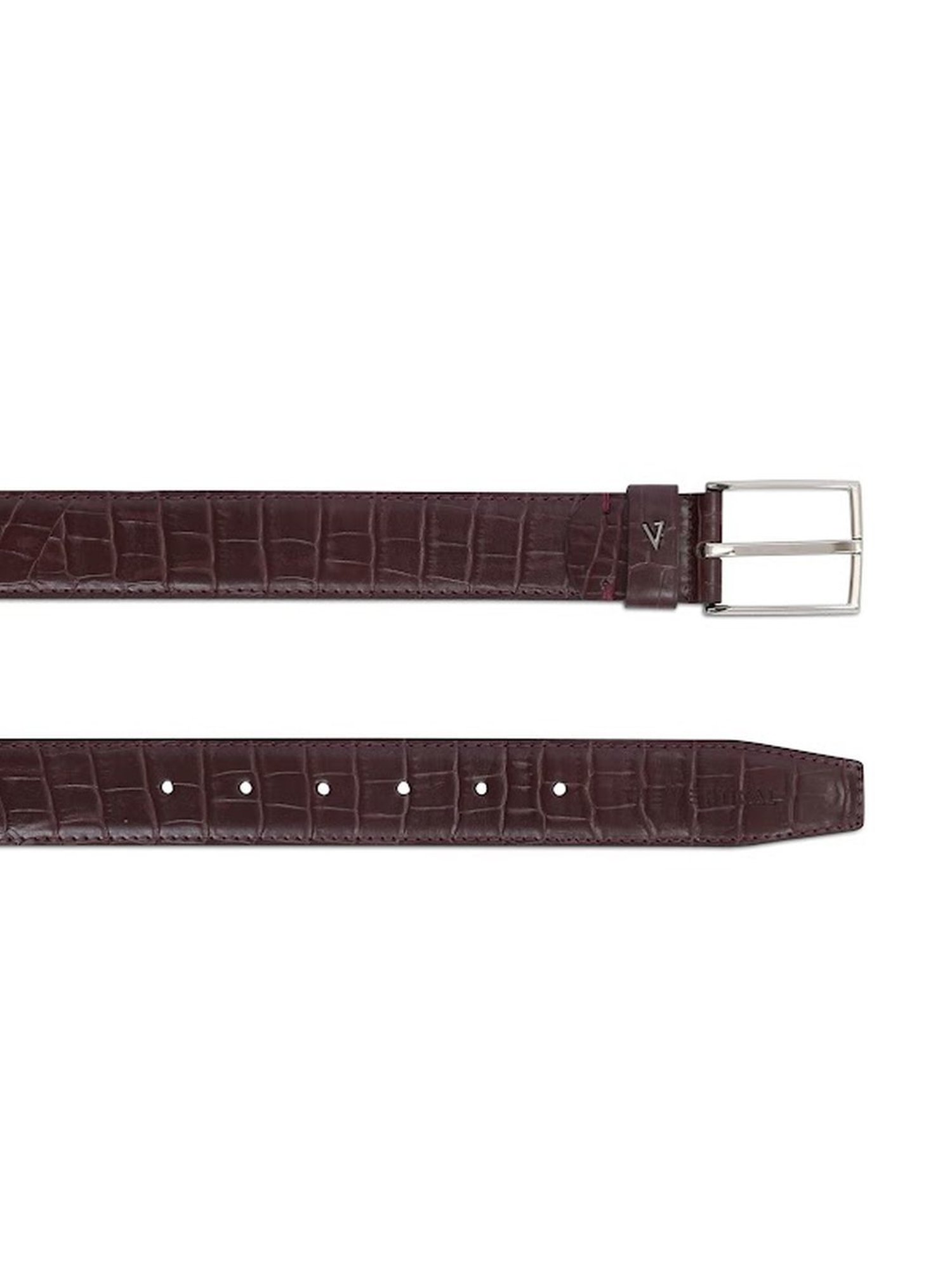 Crusset Black Leather Formal Belt for Men