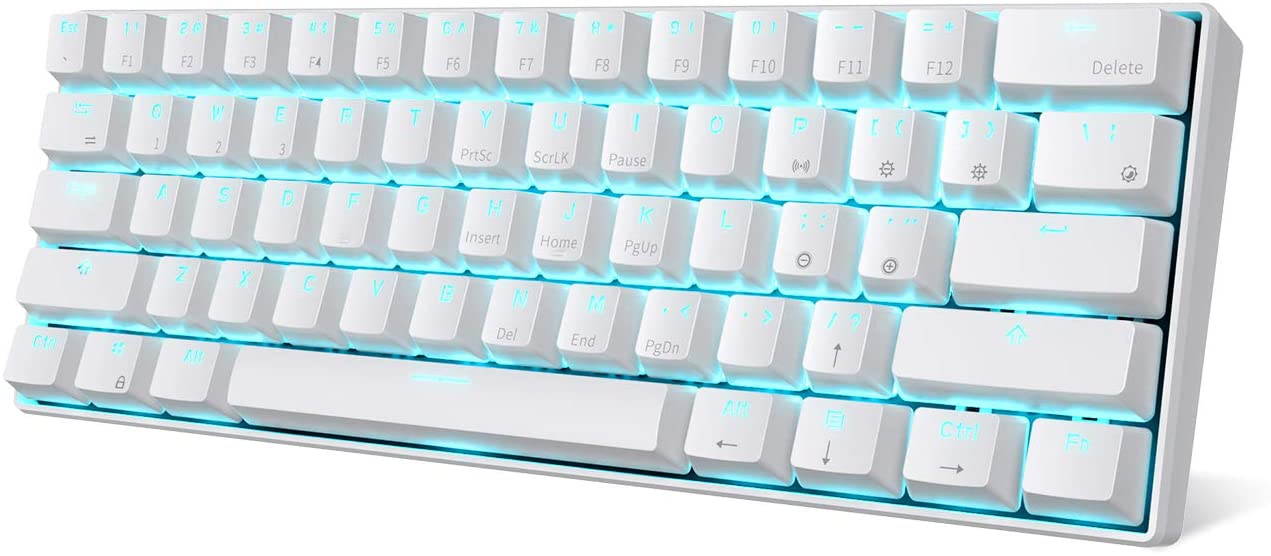 RK ROYAL KLUDGE RK61 Wireless 60% Mechanical Gaming Keyboard, Ultra-Compact Bluetooth Keyboard with Linear and mechanical Switch, Compatible for Multi-Device Connection