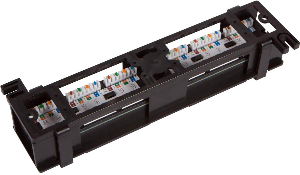 Buyer's Point 12 Port UTP 10 inch Cat6 Network Wall Mount Surface Patch Panel (100 Pack)